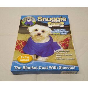 Snuggie For Dogs Blanket Coat W/ Sleeves Extra Small Washable Fleece Pet Blanket